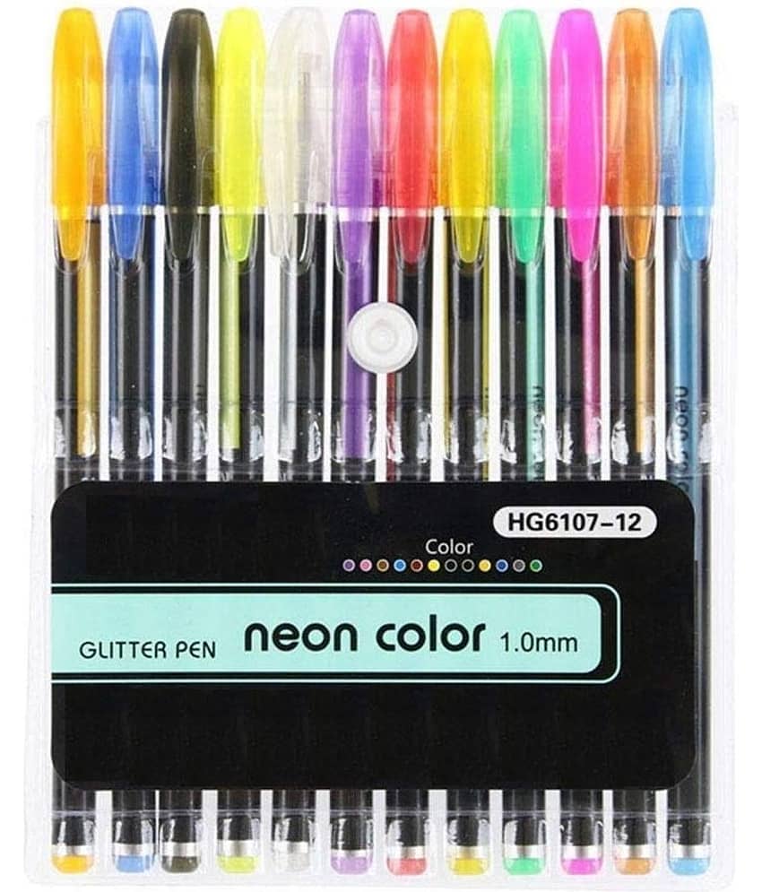 SHB Neon Color pen Set Of 12 For Sketching, Drawing, Painting, Gifting To Kids - Stationery | Buy online on ZillyBuy