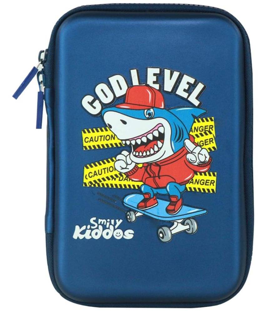     			Smily kiddos Single Compartment Skater Shark - Navy Blue