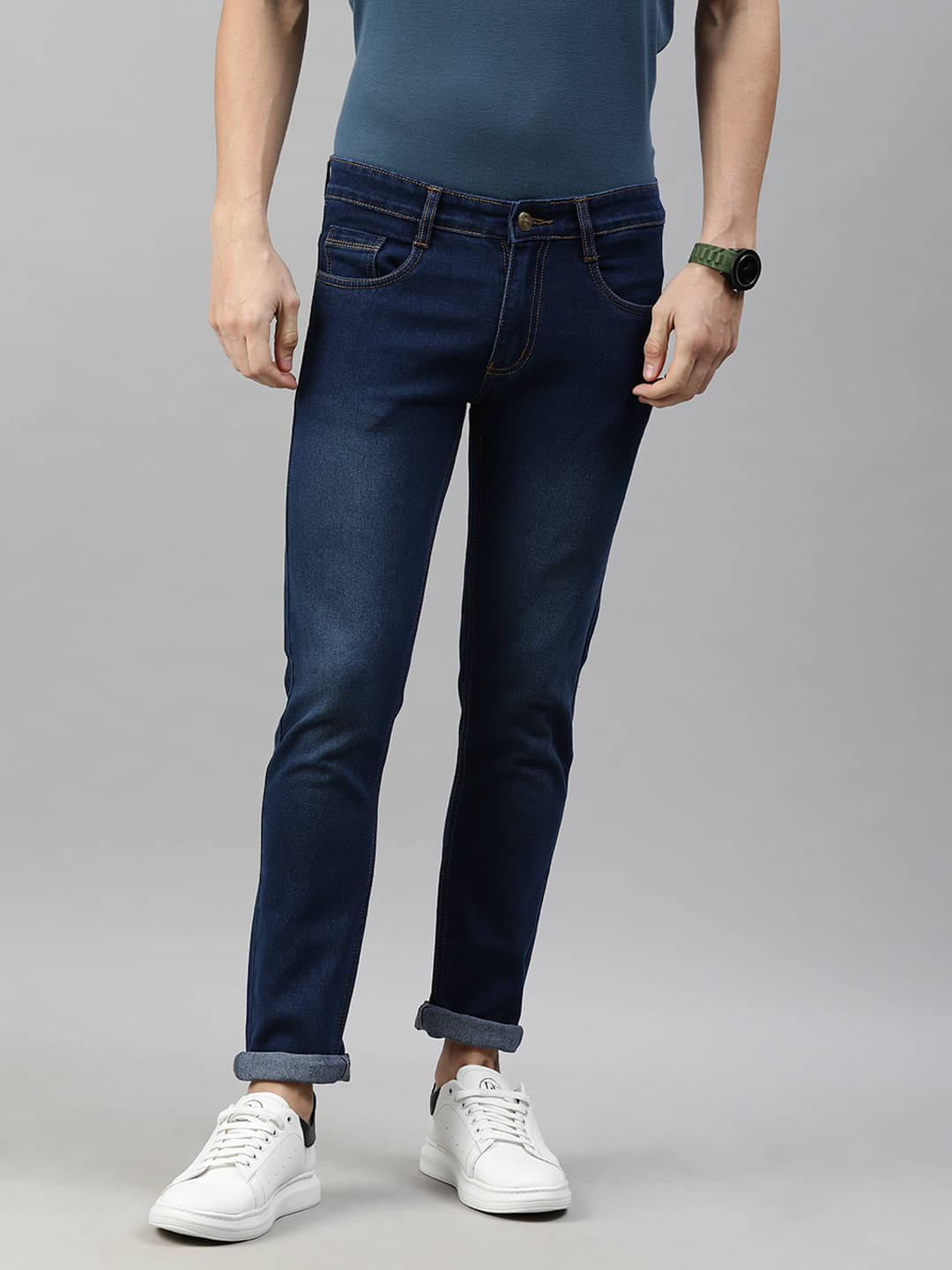     			Urbano Fashion - Blue Cotton Blend Slim Fit Men's Jeans ( Pack of 1 )