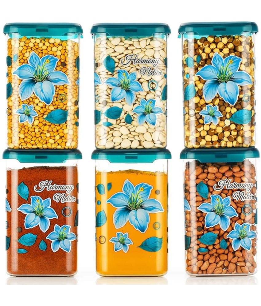 Analog kitchenware - Polyproplene Sea Green Food Container ( Set of 6 - 1100 ) Analog kitchenware - Polyproplene Sea Green Food Container ( Set of 6 - 1100 )