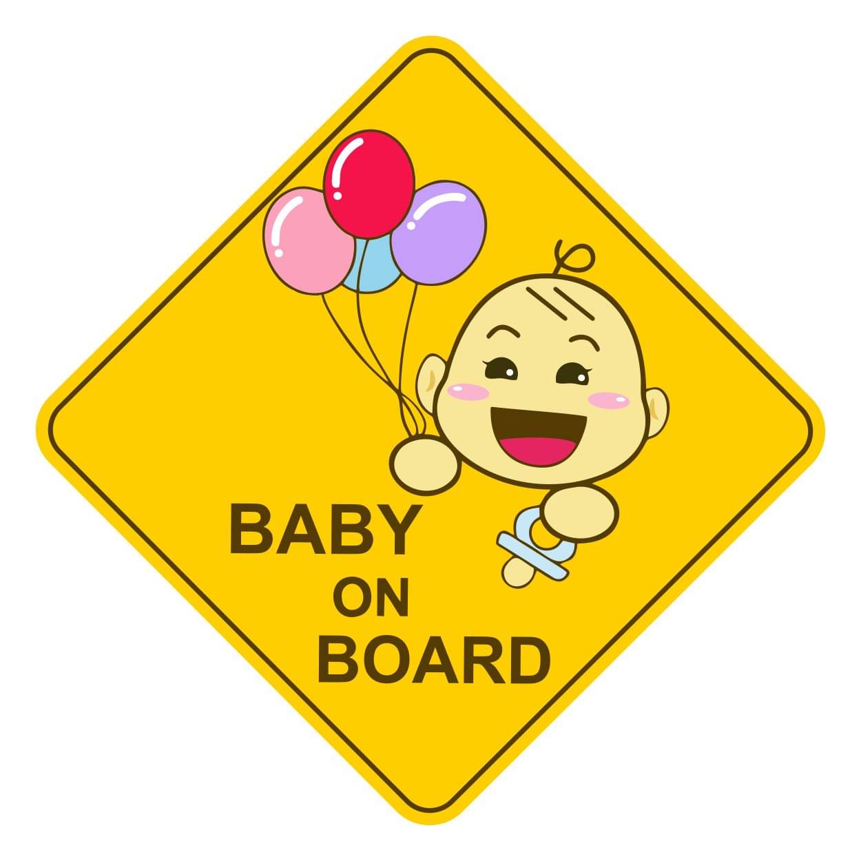     			Asmi Collection Self Adhesive Vinyl Baby on Board Car Sticker ( 22 x 22 cms )