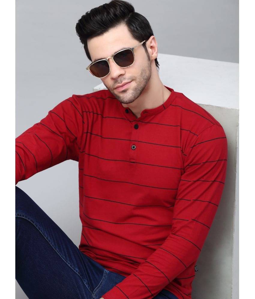 Rigo Pack of 1 Cotton Slim Fit Men's T-Shirt ( Red ) Rigo Pack of 1 Cotton Slim Fit Men's T-Shirt ( Red )