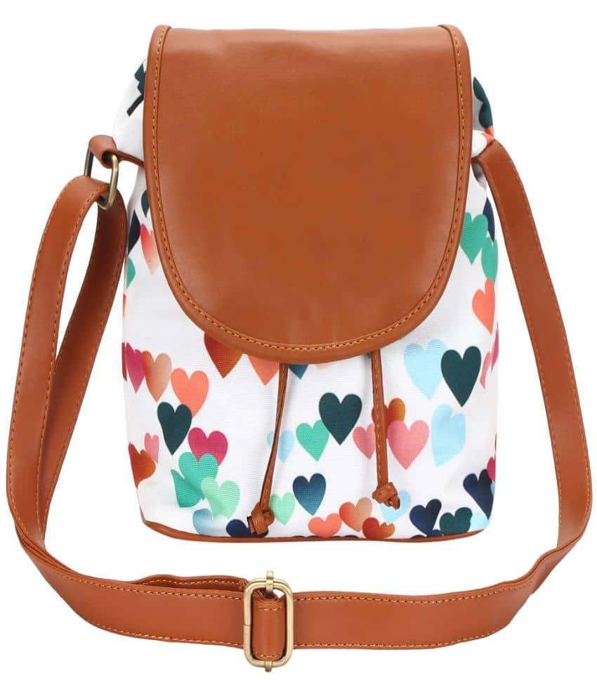 SAKWOODS Sling Bag Canvas Set of 1 ( White ) - Handbags | Buy online on ZillyBuy