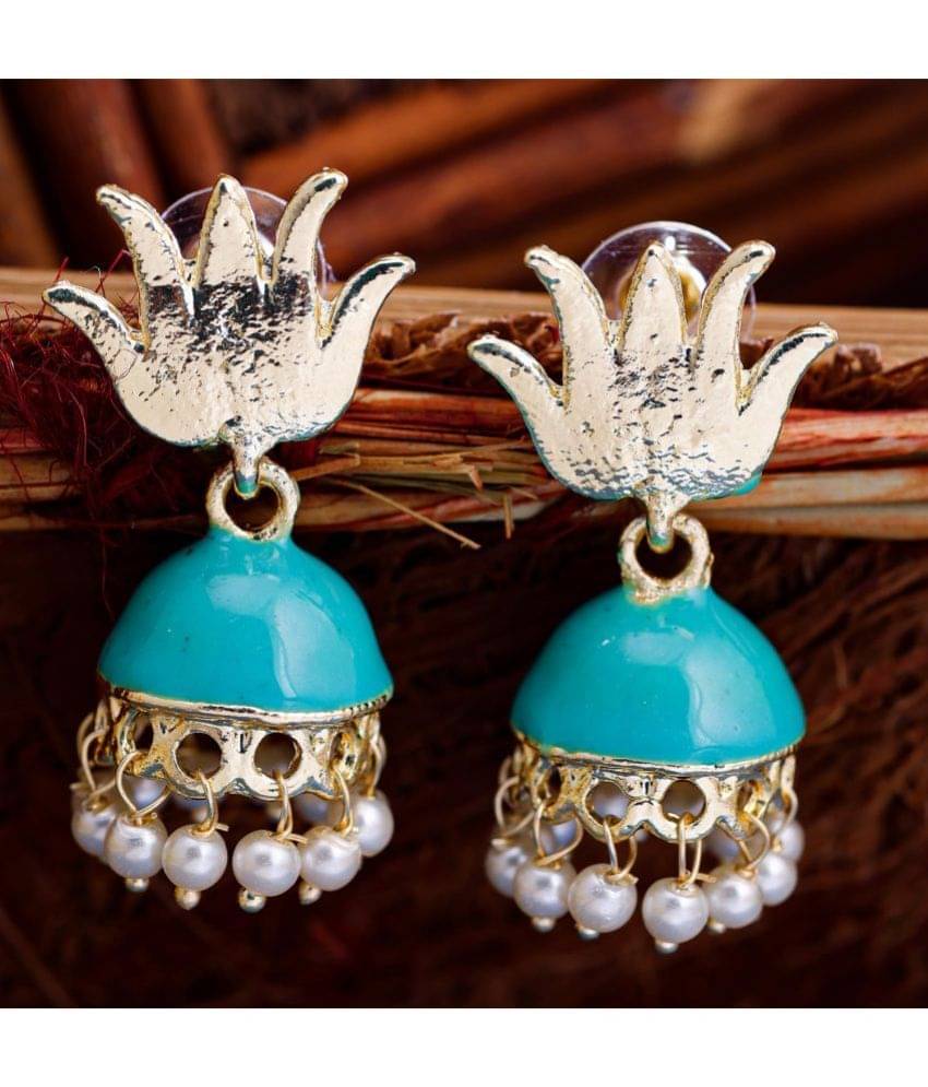     			Sukkhi - Blue Jhumki Earrings ( Pack of 1 )