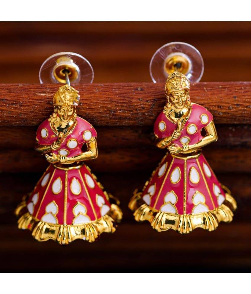     			Sukkhi - Red Drop Earrings ( Pack of 1 )