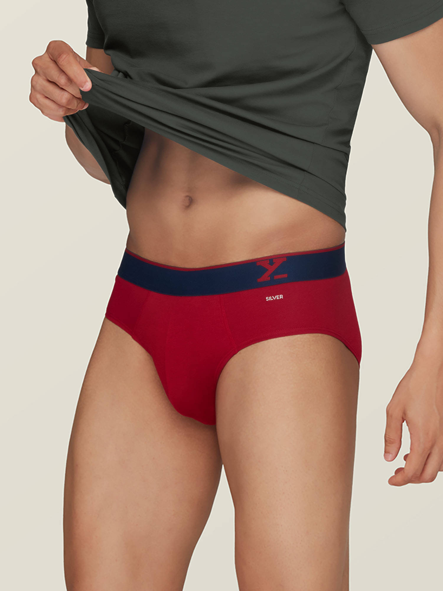 XYXX Pack of 1 Cotton Briefs For Men's ( Red )     			XYXX Pack of 1 Cotton Briefs For Men's ( Red )