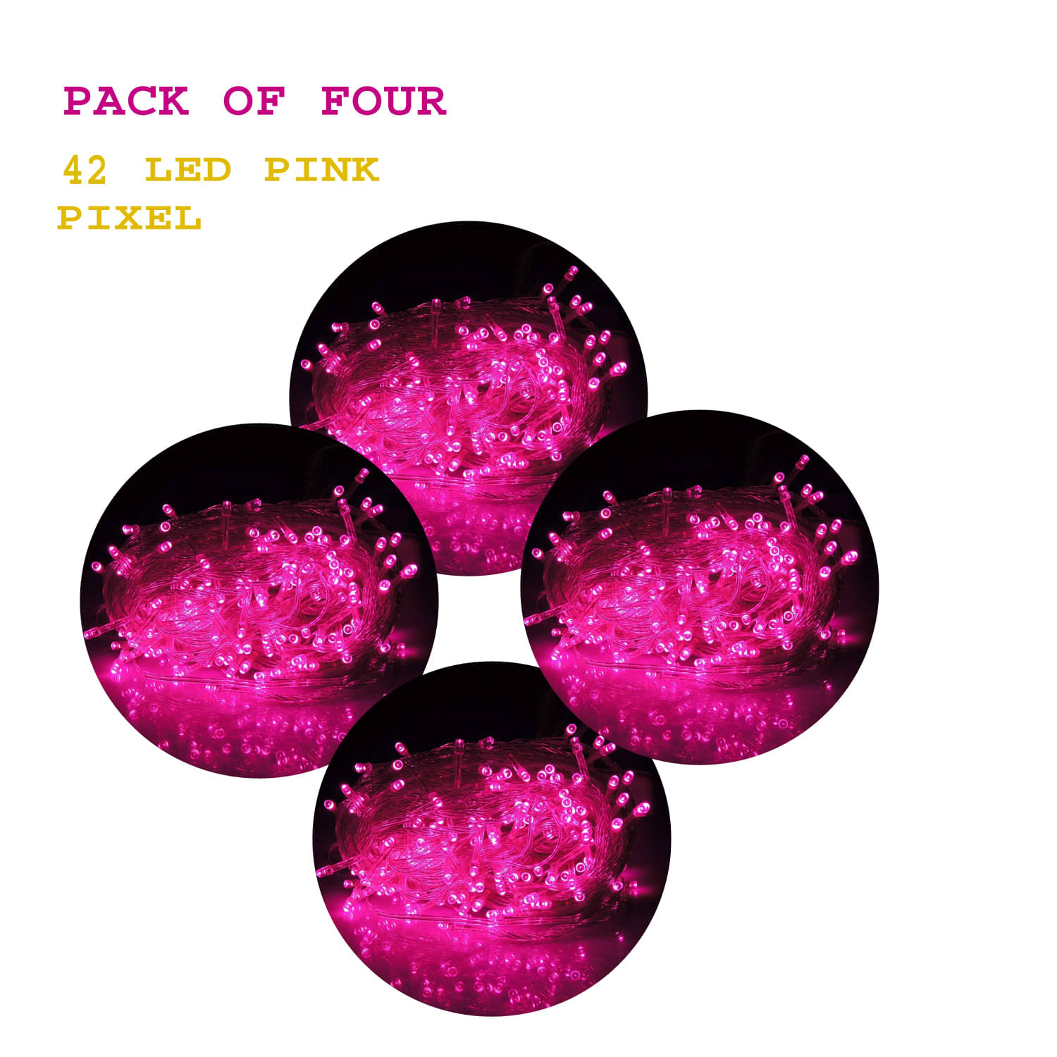     			MIRADH - Pink 10Mtr String Light ( Pack of 4 )