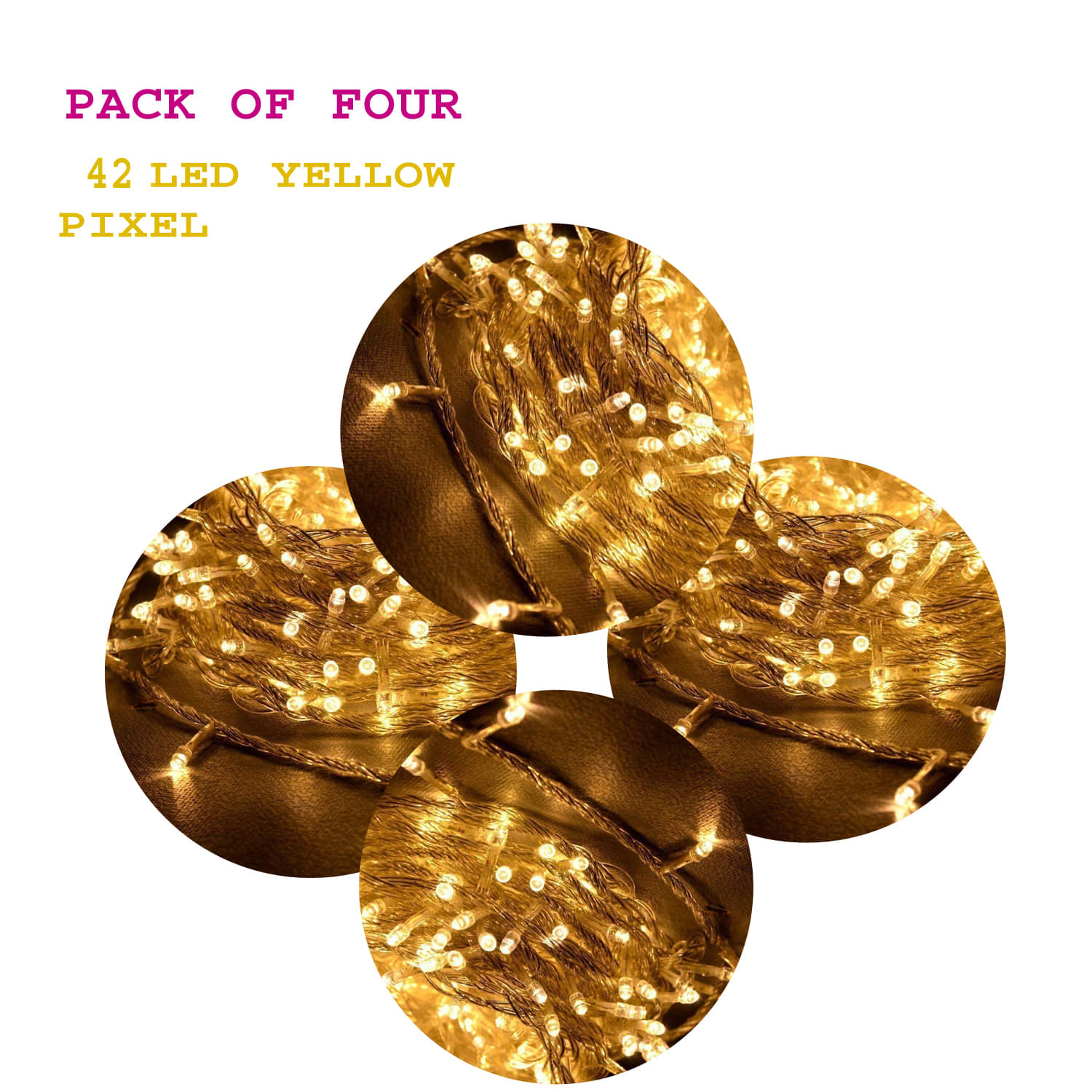     			MIRADH - Yellow 10Mtr String Light ( Pack of 4 )