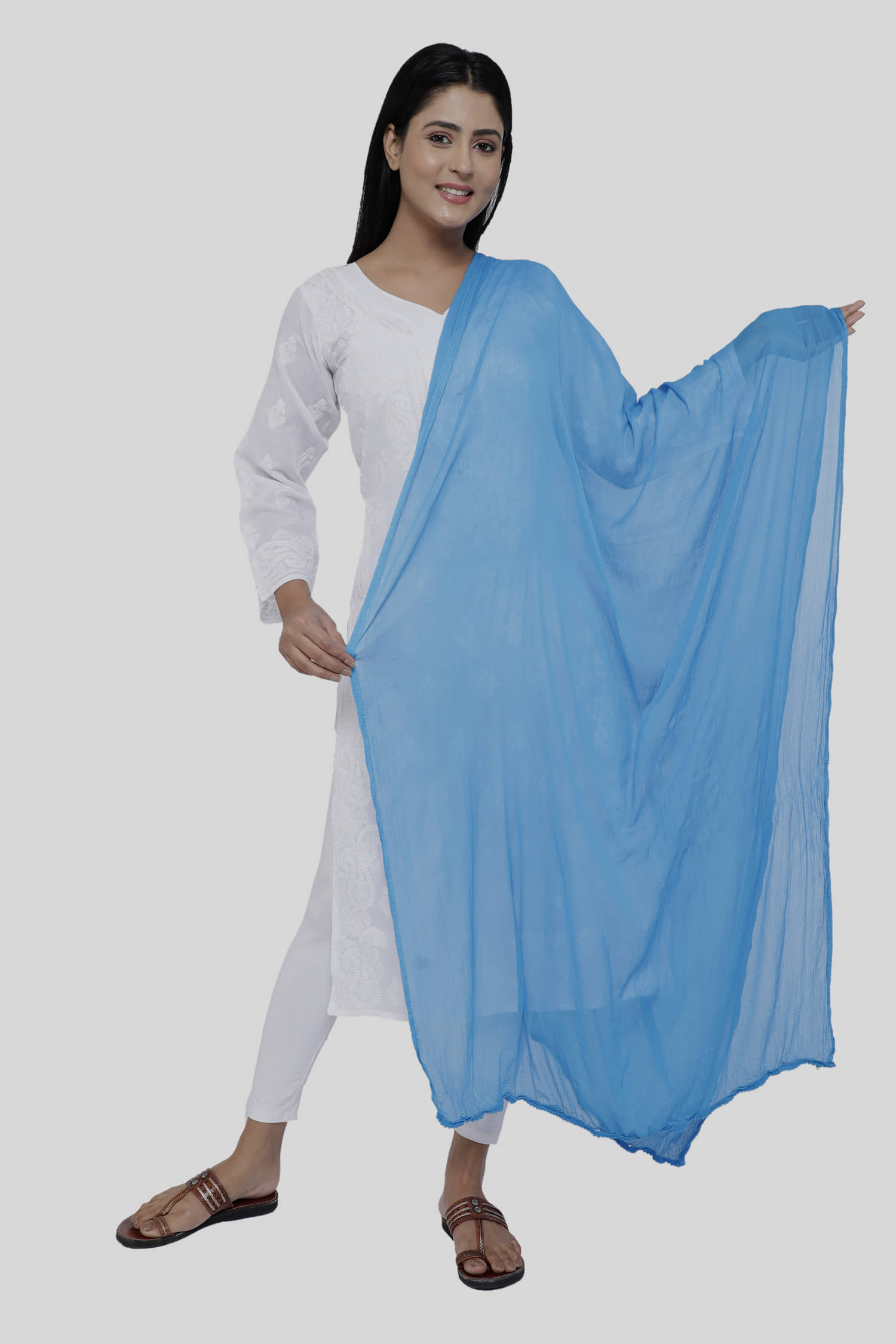 TULSI (CRAFTED WITH HEART) Women Chiffon Dupatta ( Mint Green , Pack of 1 ) - Dupattas & Shawls | Buy online on ZillyBuy