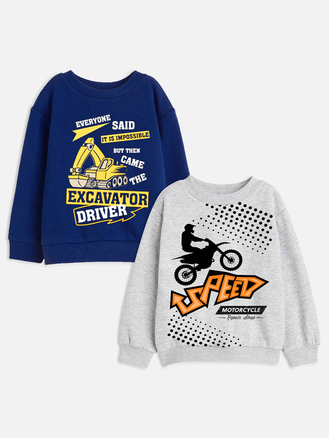 Trampoline Pack of 2 Boys Cotton Blend Sweatshirt ( Multicolor ) Trampoline Pack of 2 Boys Cotton Blend Sweatshirt ( Multicolor )