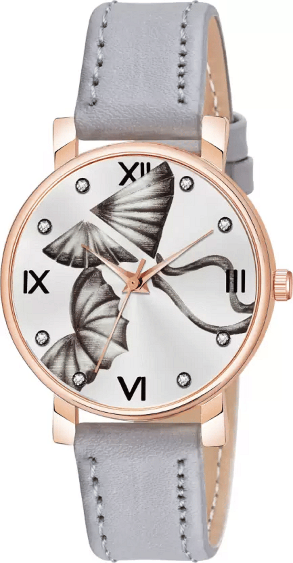 AQUA BLISS - Light Grey Leather Analog Womens Watch