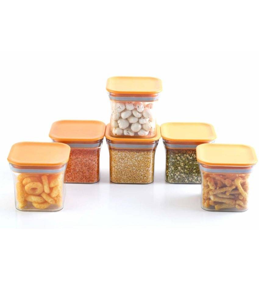 Analog kitchenware - Polyproplene Orange Food Container ( Set of 6 - 550 ) Analog kitchenware - Polyproplene Orange Food Container ( Set of 6 - 550 )