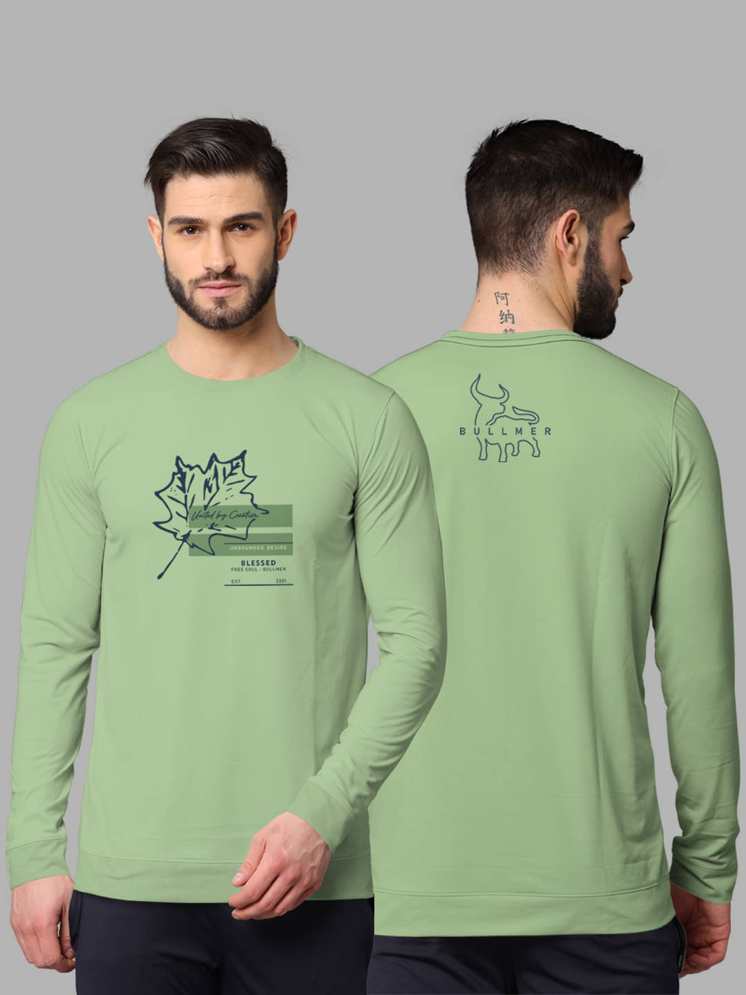     			BULLMER - Green Cotton Blend Regular Fit Men's Sweatshirt ( Pack of 1 )
