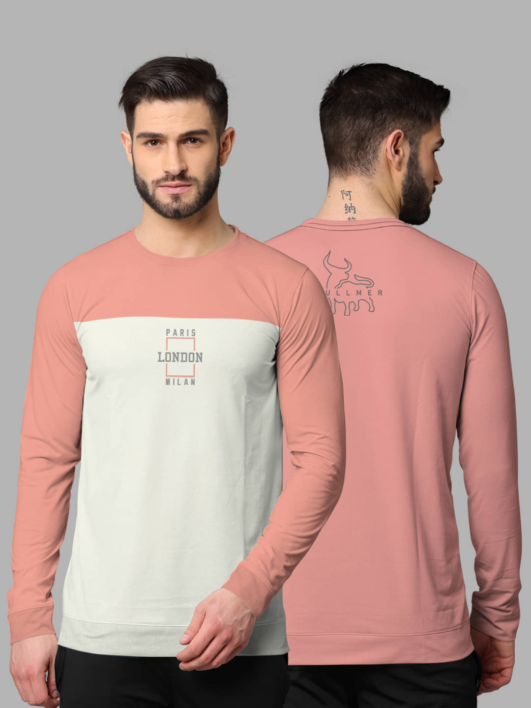     			BULLMER - Pink Cotton Blend Regular Fit Men's Sweatshirt ( Pack of 1 )