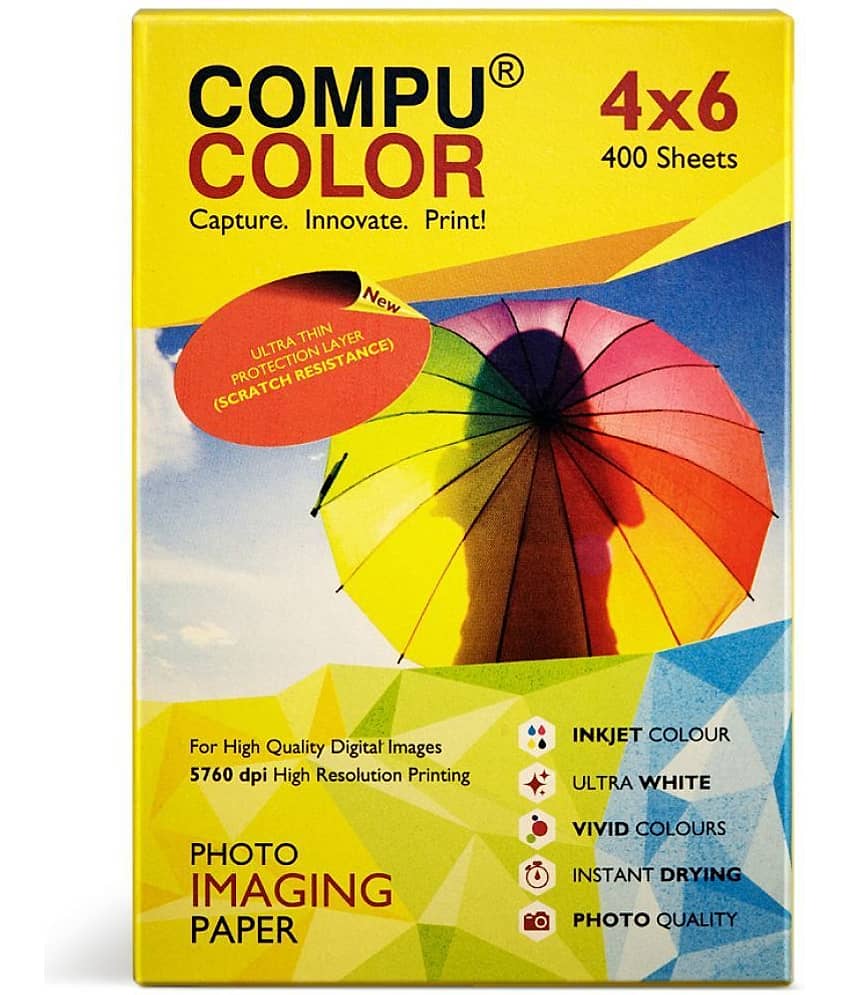 COMPUCOLOR RESIN COATED TRUE Photo Glossy Photo Paper 270GSM (4x6 inches, 400 sheets) - Stationery | Buy online on ZillyBuy