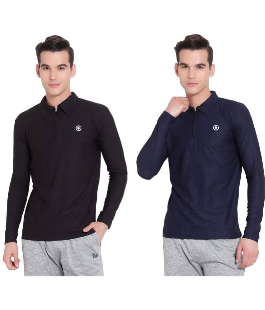     			Diaz Pack of 2 Polyester Regular Fit Men's T-Shirt ( Multicolor )