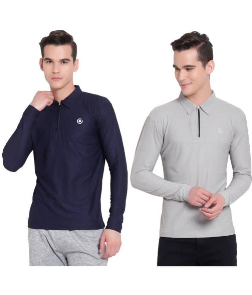 Diaz Pack of 2 Polyester Regular Fit Men's T-Shirt ( Multicolor )
