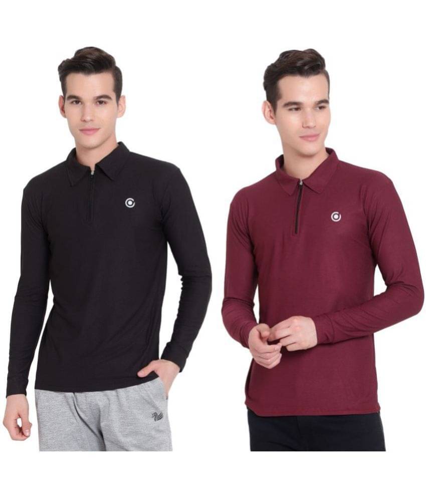     			Diaz Pack of 2 Polyester Regular Fit Men's T-Shirt ( Multicolor )