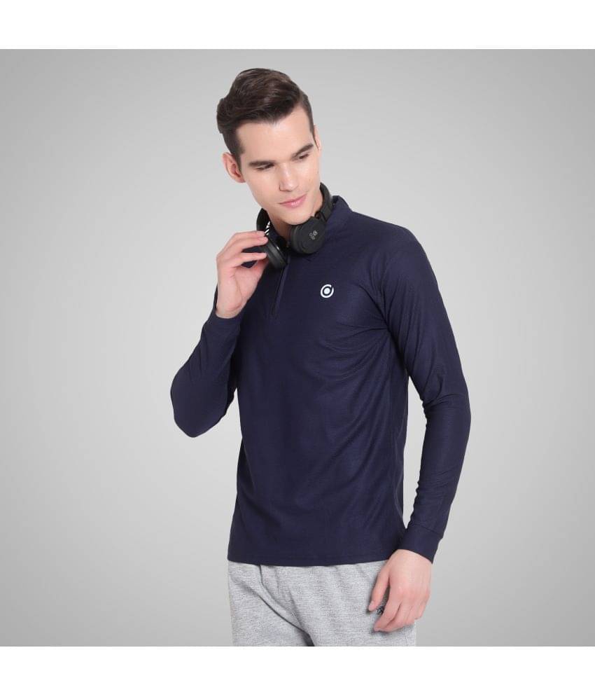     			Diaz Pack of 1 Polyester Regular Fit Solid Full Sleeves Men's Polo T Shirt ( Navy )