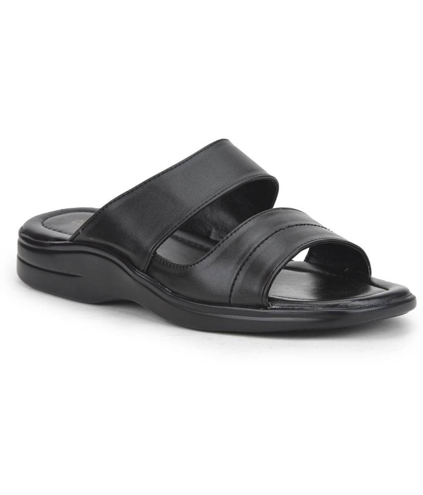    			Liberty Black Men's Leather Slipper