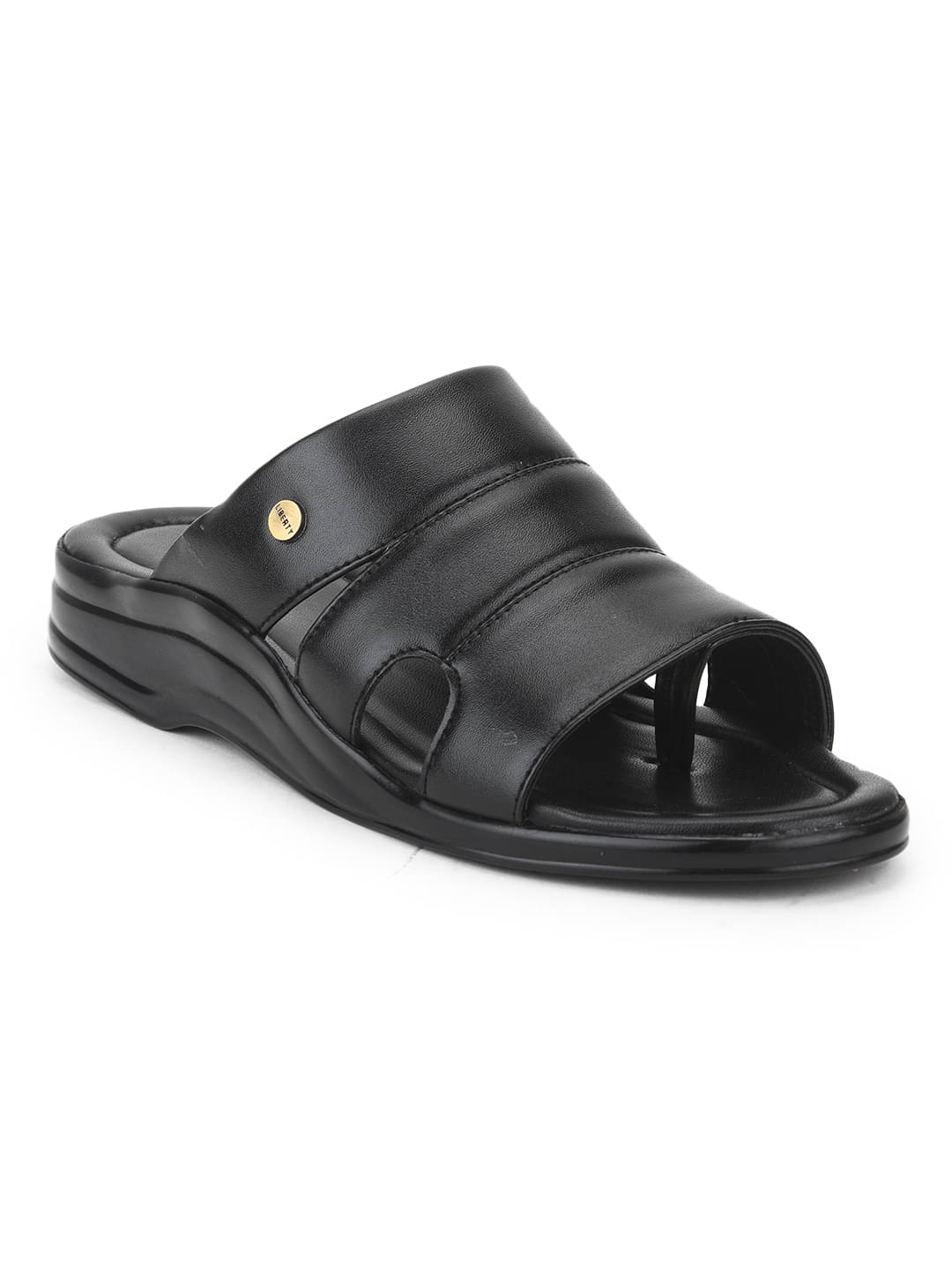     			Liberty - Black Men's Leather Slipper