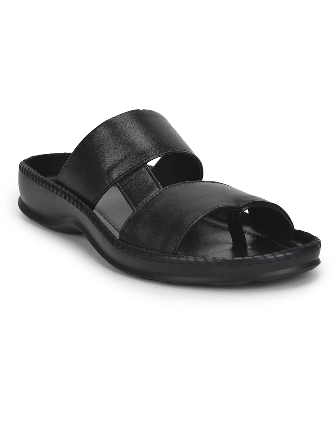    			Liberty - Black Men's Leather Slipper