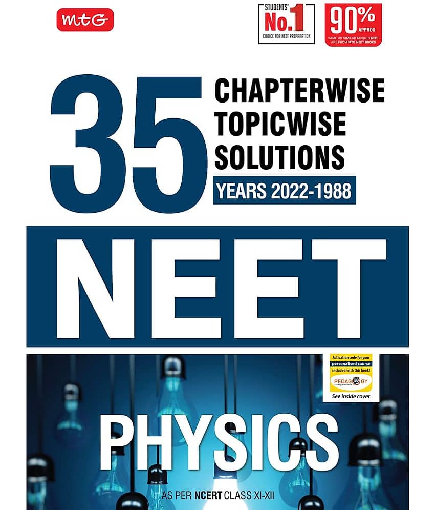 MTG 35 Years NEET Previous Year Solved Question Papers with NEET Chapterwise Topicwise Solutions - Physics For NEET Exam 2023