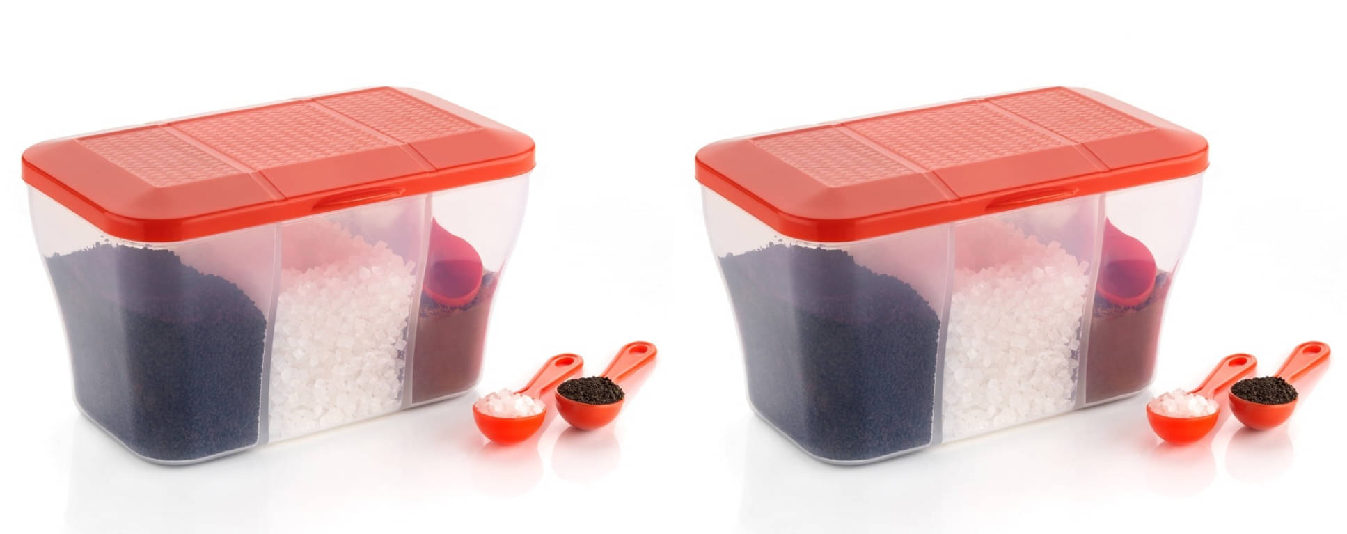     			OFFYX - PET Red Tea/Coffee/Sugar Container ( Set of 2 - 1100 )