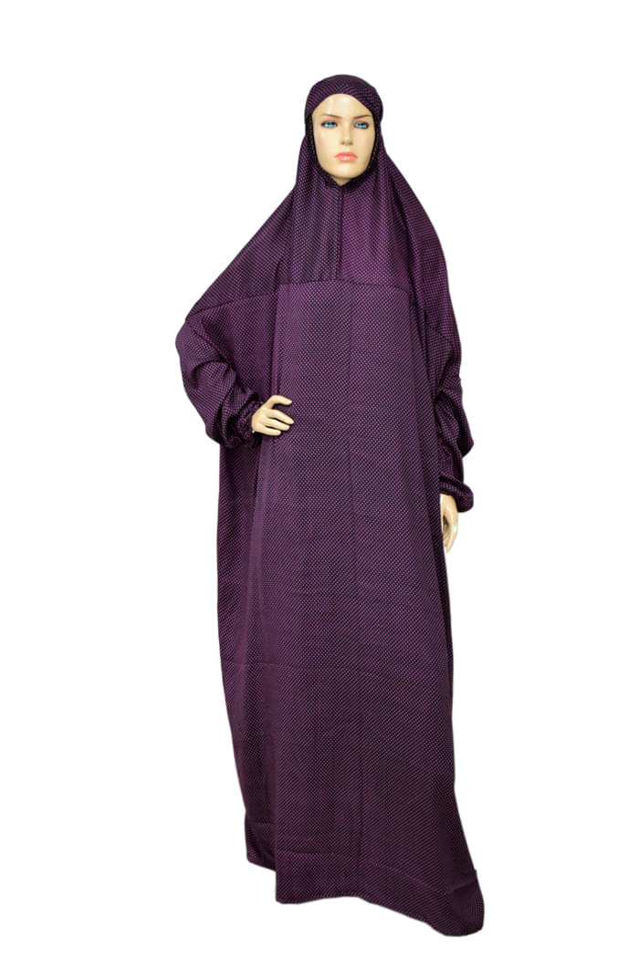    			Parvin Black Crepe Stitched Hijab - Single