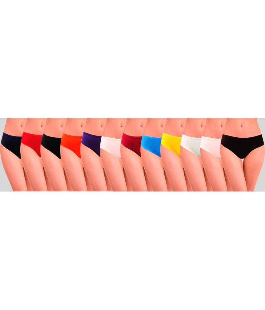 RC. ROYAL CLASS Pack of 12 Cotton Solid Women's Hipster ( Multi Color ) RC. ROYAL CLASS Pack of 12 Cotton Solid Women's Hipster ( Multi Color )