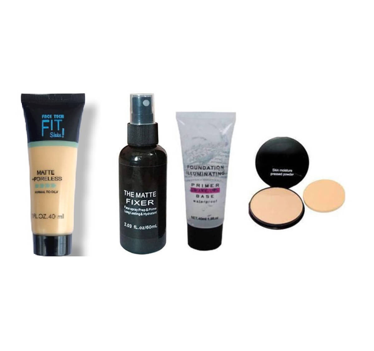    			RTB Fit Skin Foundation+compact+Makeup Primer Face Makeup Setting Spray Pack of 4 200