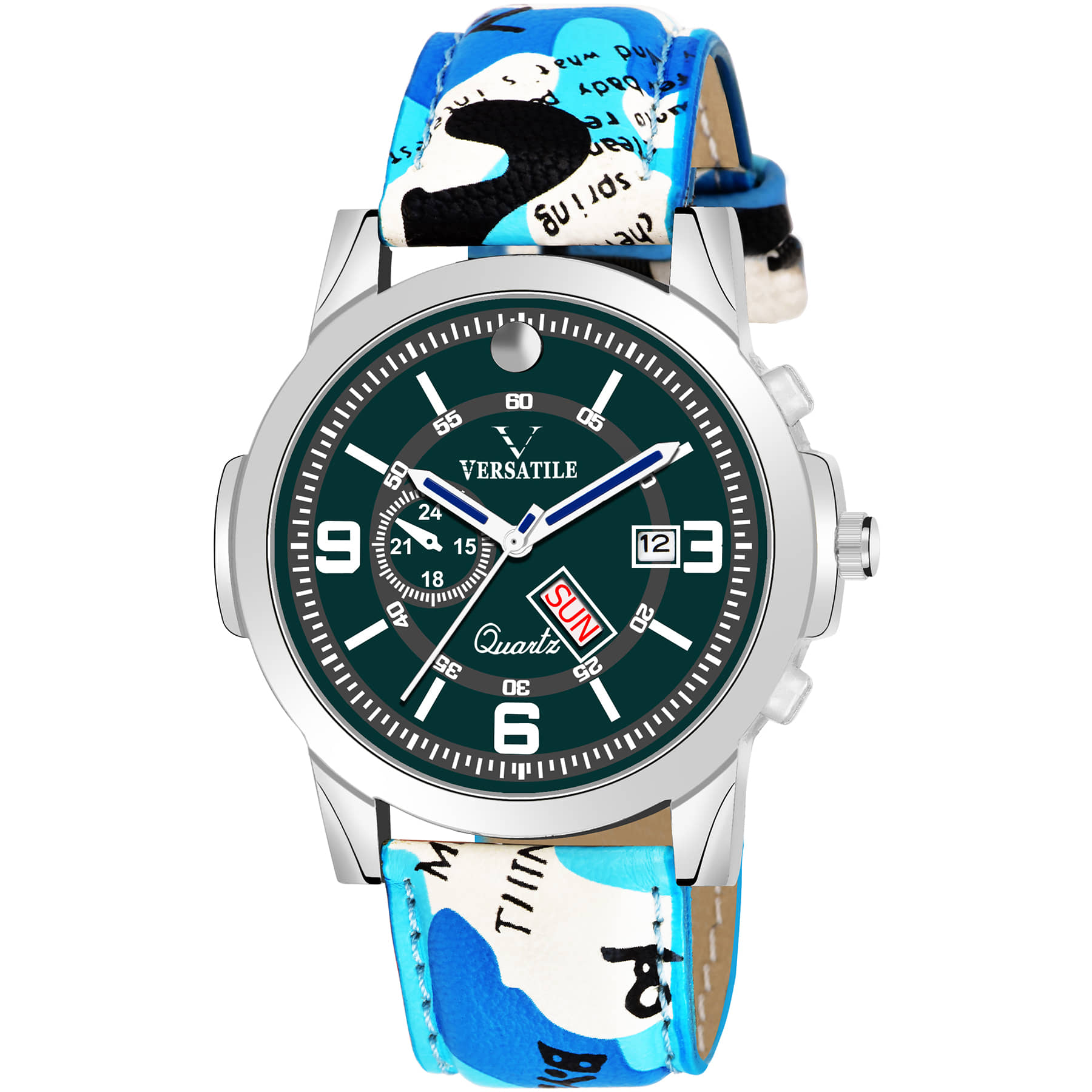Versatile - Blue Leather Analog Men's Watch