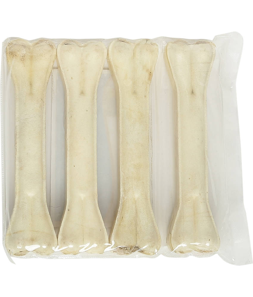 Zubee Rawhide Calcium Dog Bones ( 8 inches x 4 pcs )