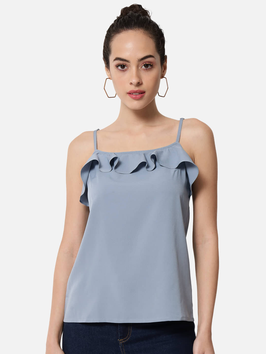 ALL WAYS YOU Women's Polyester Camisole Top ( Light Blue )