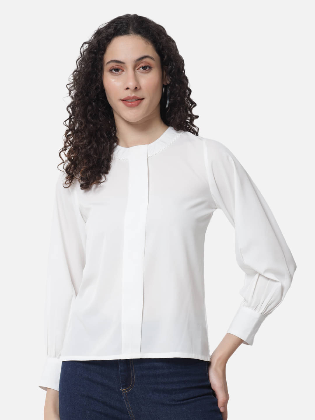 ALL WAYS YOU Women's Polyester Regular Top ( White ) ALL WAYS YOU Women's Polyester Regular Top ( White )