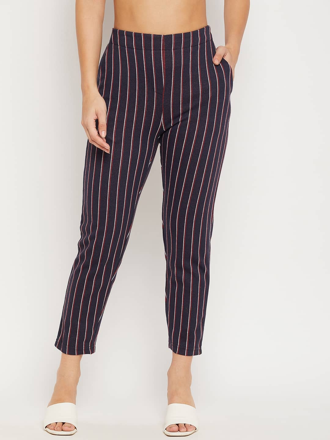 AUSTIN WOOD - Black Cotton Blend Regular Women's Casual Pants ( Pack of 1 ) - Trousers | Buy online on ZillyBuy