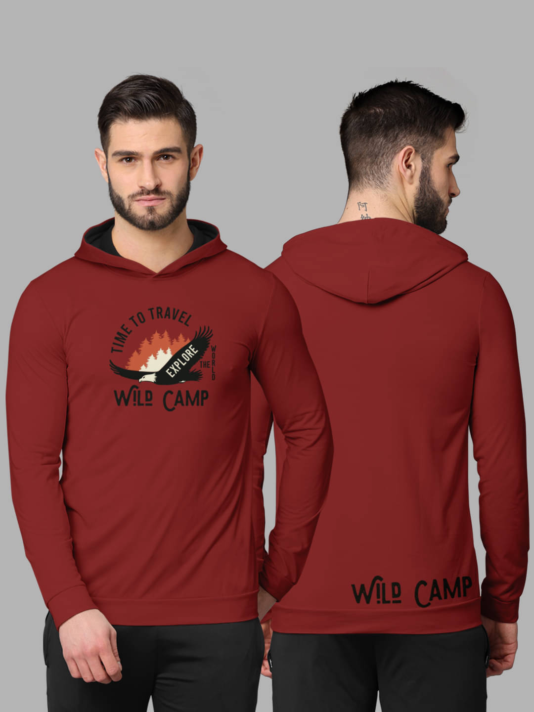     			BULLMER - Rust Cotton Blend Regular Fit Men's Sweatshirt ( Pack of 1 )