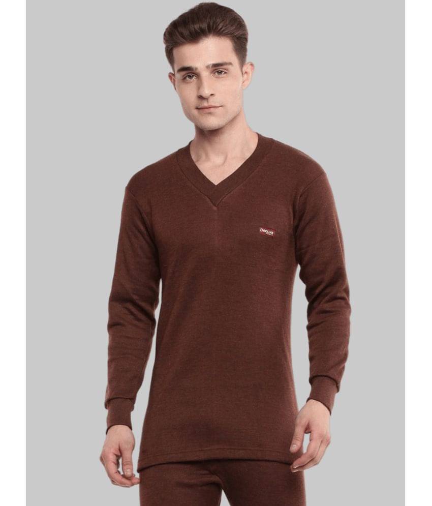     			Pack of 1 Dollar - Brown Woollen Men's Thermal Tops