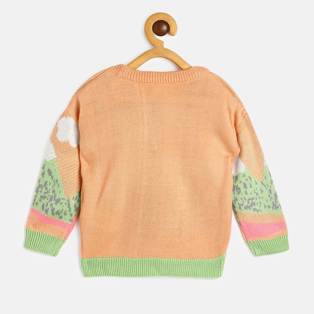     			MINI KLUB  Baby Girls Orange Sweater Pack Of 1