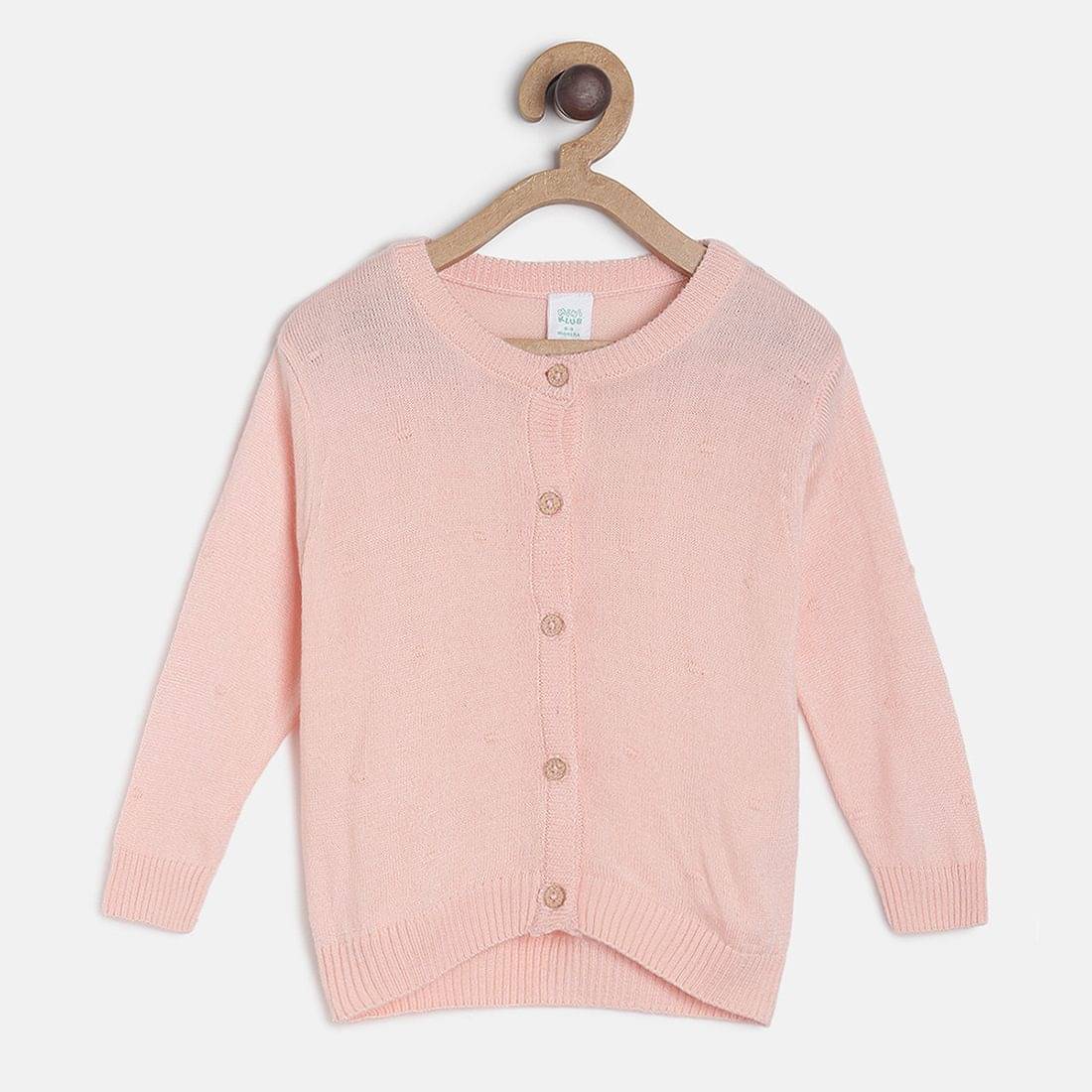     			MINI KLUB  Baby Girls Pink Sweater Pack Of 1