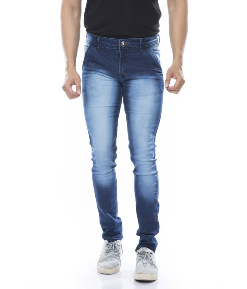 MOUDLIN - Dark Blue Denim Slim Fit Men's Jeans ( Pack of 1 ) - Jeans | Buy online on ZillyBuy