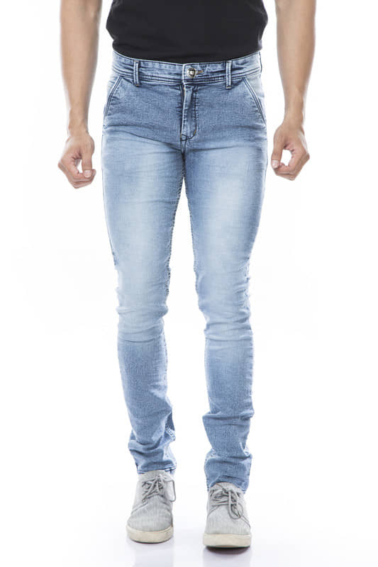 MOUDLIN - Light Blue Denim Slim Fit Men's Jeans ( Pack of 1 ) - Jeans | Buy online on ZillyBuy