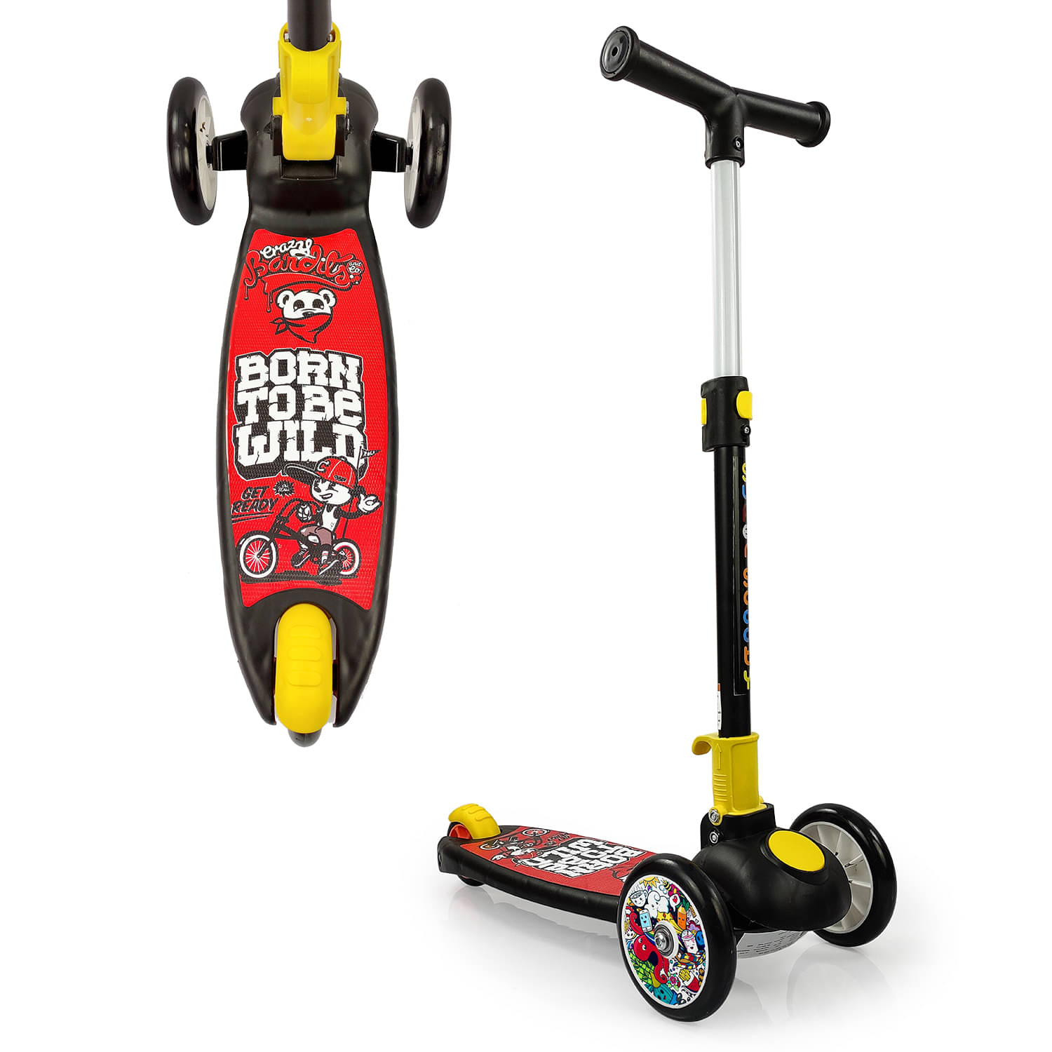     			NHR Smart Kick Scooter , 3 Adjustable Height, Foldable,Front Wheel & PVC Wheels for Kids (3+ Years)