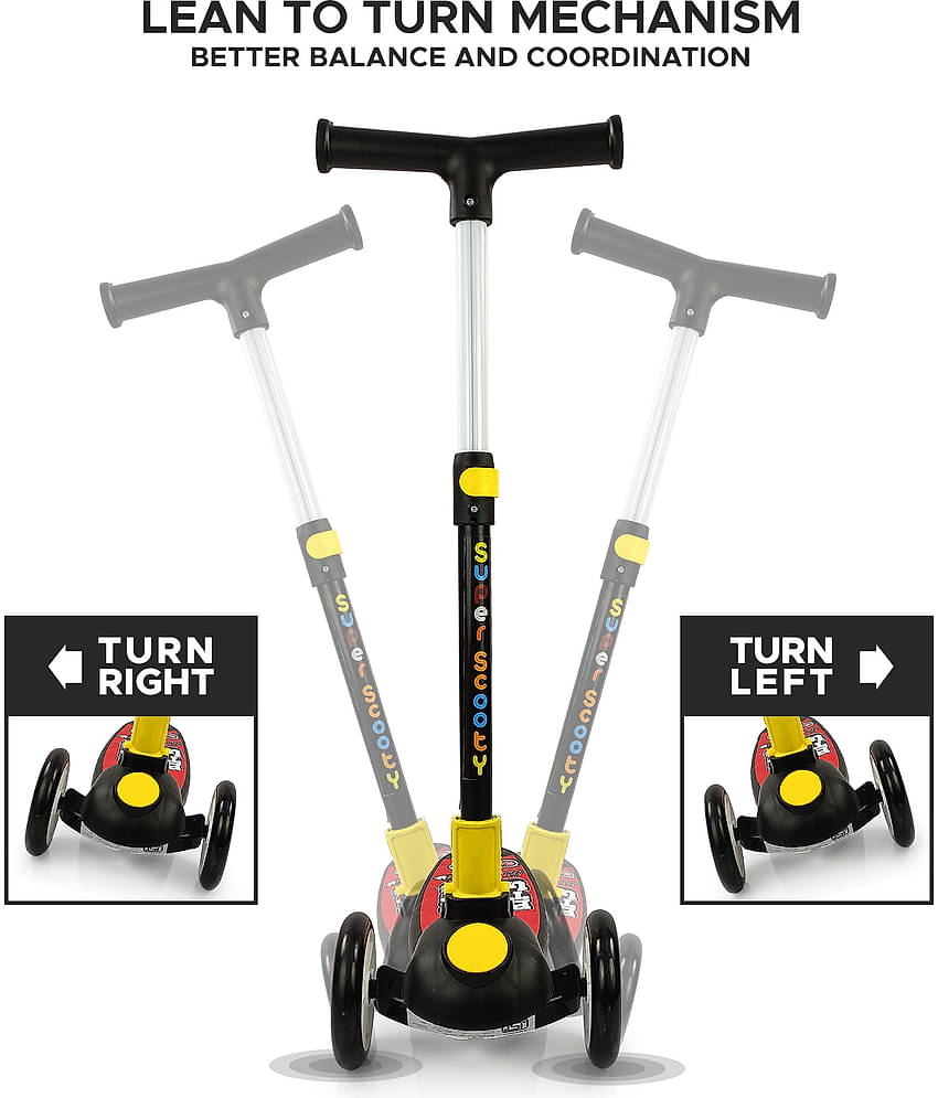 NHR Smart Kick Scooter , 3 Adjustable Height, Foldable,Front Wheel & PVC Wheels for Kids (3+ Years)