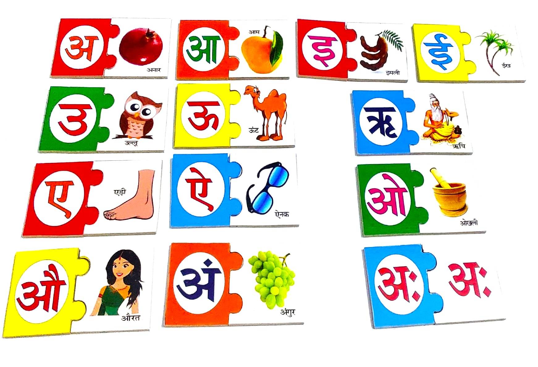 PETERS PENCE Hindi Alphabet Wooden Puzzle Cards With Related Picture for Kids Pre Primary Education PETERS PENCE Hindi Alphabet Wooden Puzzle Cards With Related Picture for Kids Pre Primary Education
