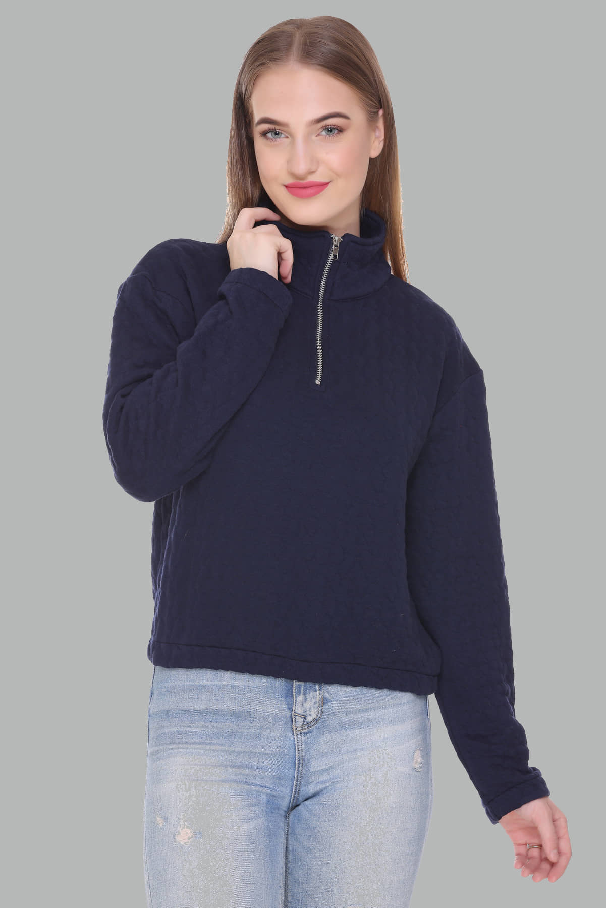 RF RAVES Poly Cotton Green Non Hooded Sweatshirt