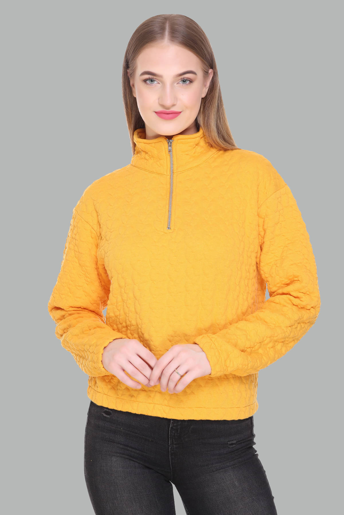 RF RAVES Poly Cotton Yellow Non Hooded Sweatshirt RF RAVES Poly Cotton Yellow Non Hooded Sweatshirt