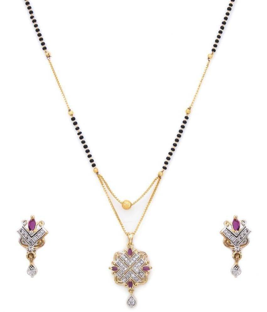     			Sukkhi - Golden Mangalsutra Set ( Pack of 1 )