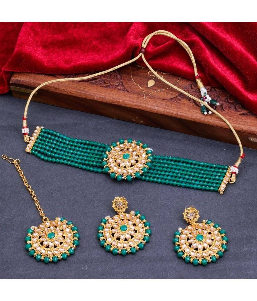     			Sukkhi - Green Alloy Necklace Set ( Pack of 1 )