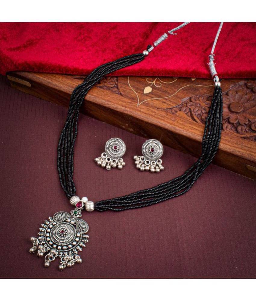     			Sukkhi - Silver Mangalsutra Set ( Pack of 1 )